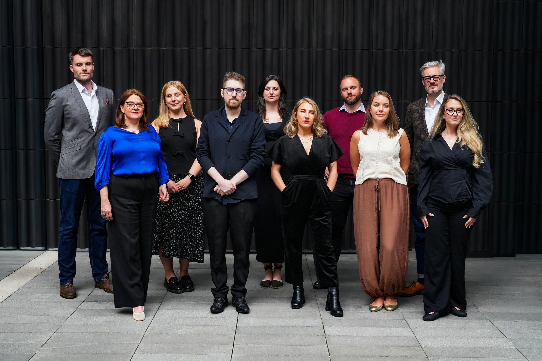 The whole SkyParlour team outside the Manchester office